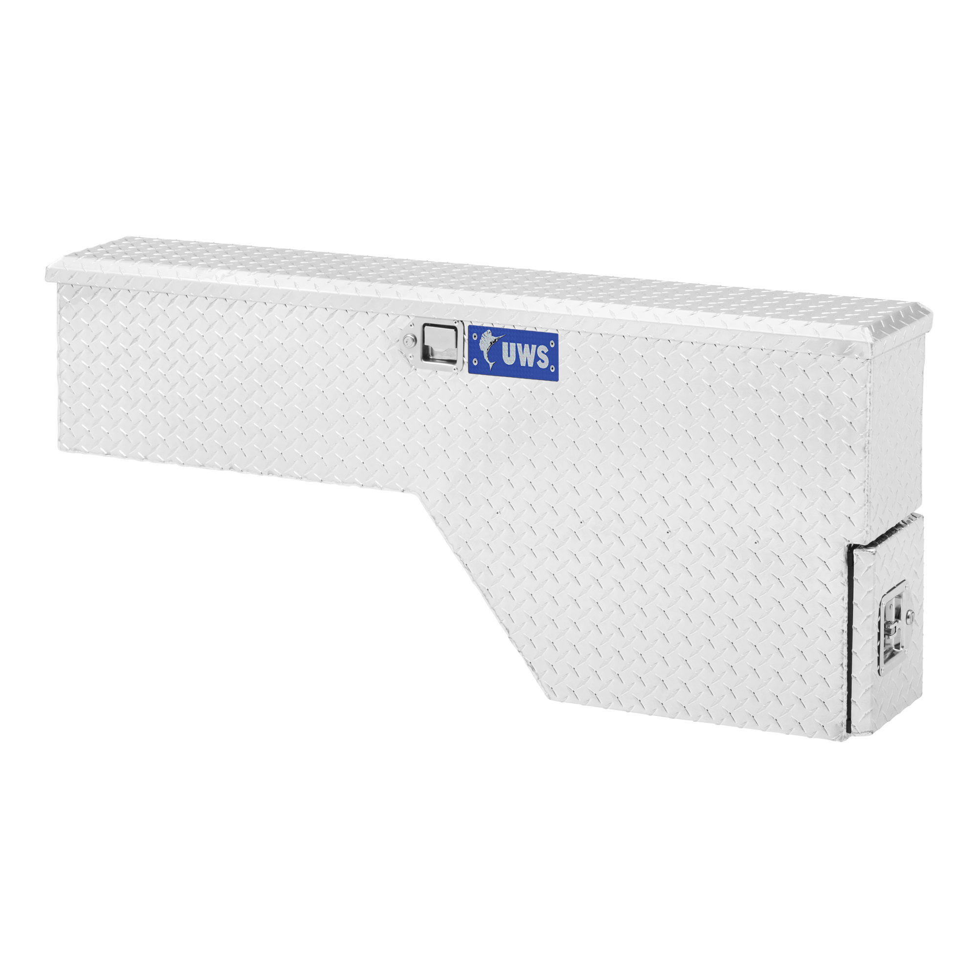 UWS, 48in. Driver-Side Wheel Well Tool Box, Width 48 in, Material Aluminum, Color Finish Bright Aluminum, Model# EC30001